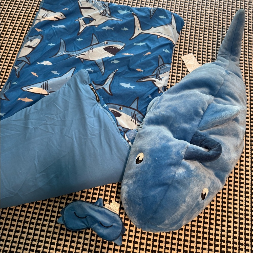 Blue Shark Kids Sleeping Bag